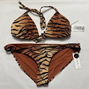 VITAMIN A Tiger Print Bikini Set Gia Top Luciana Bottom